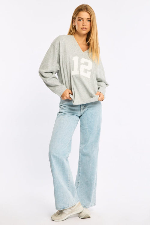 Everyday Grey V Neck Sweater